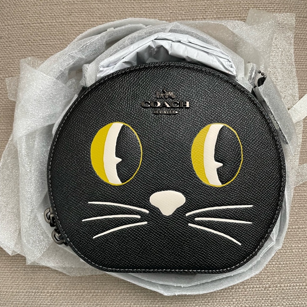 Coach Canteen Crossbody Bag With Halloween Cat in black multi